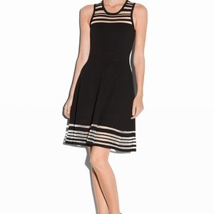 Milly INVISIBLE STRIPE FLARE DRESS